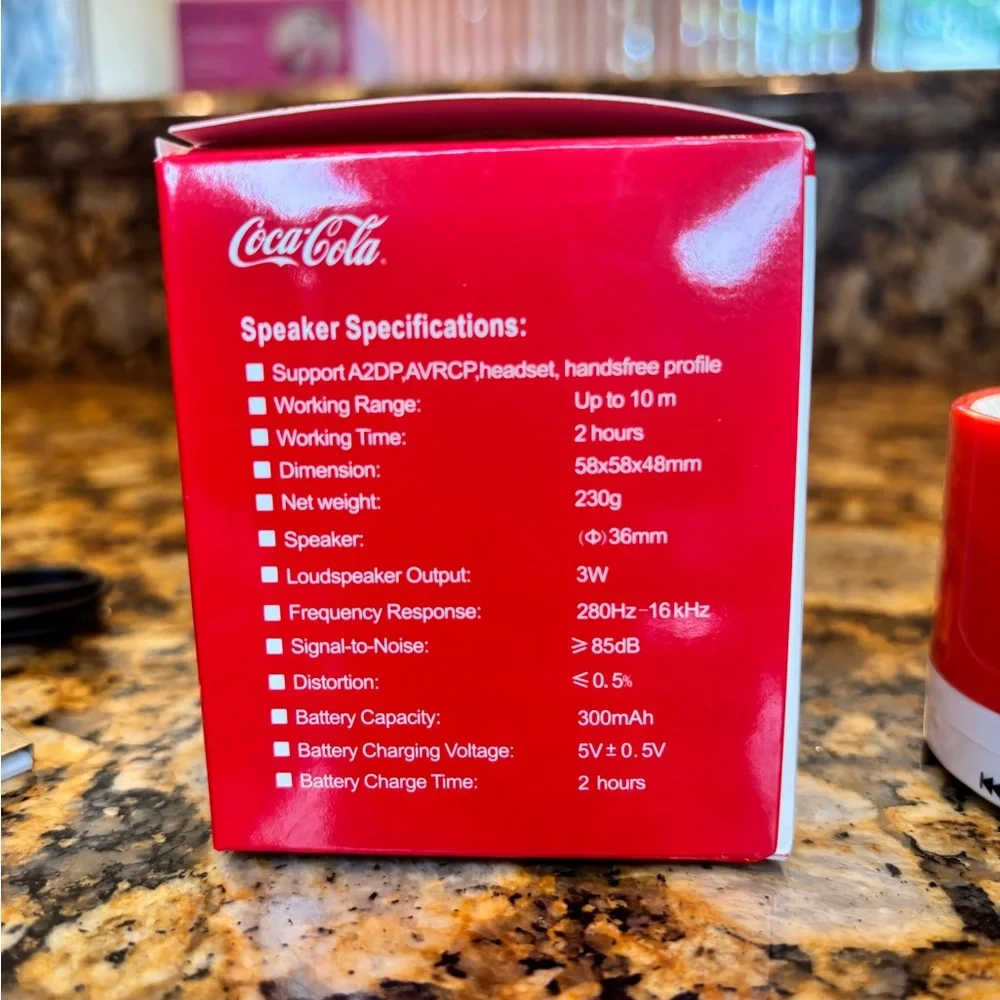 Coca Cola Red Portable Bluetooth Speaker